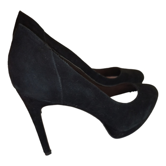 Nine West Quarless Black Suede Leather Platform Pump size: 8.5M - Picture 9 of 12